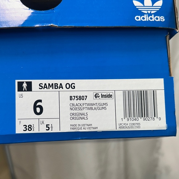 adidas womens Black Sneakers with White Three Stripes - Picture 6 of 6